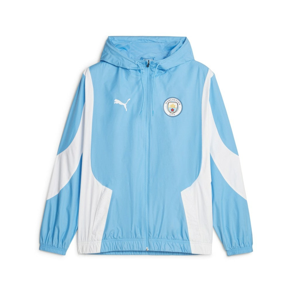 Manchester City 2023/24 Pre-Match Anthem Full-Zip Hoodie Jacket Discount - Sky Blue 