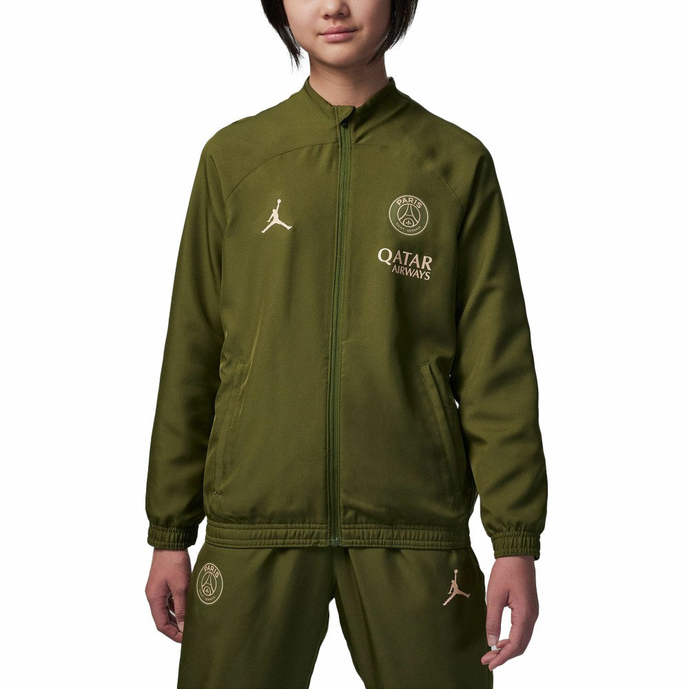 Paris Saint-Germain Jordan Brand Youth 2023/24 Strike Full-Zip Track Jacket on sale - Olive 