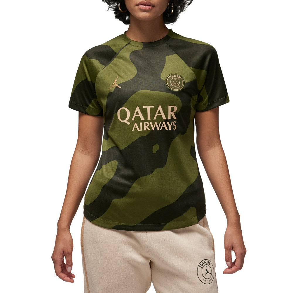 Paris Saint-Germain Jordan Brand Women's 2023/24 Fourth Academy Pro Pre-Match Top on sale - Olive 
