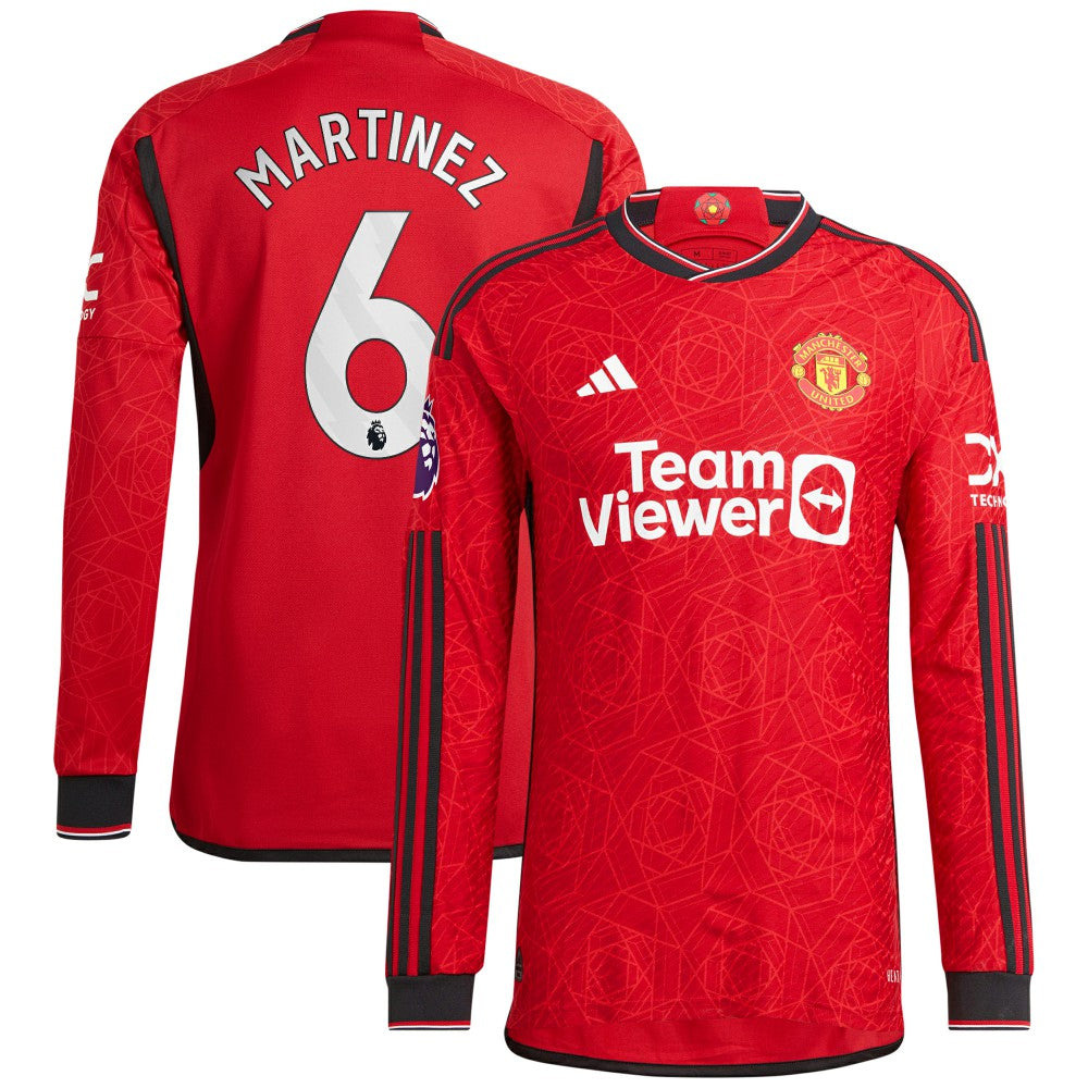 Lisandro Martínez Manchester United 2023/24 Home Long Sleeve Player Jersey Discount - Red 