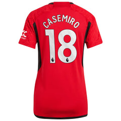 Casemiro Manchester United Women's 2023/24 Home Replica Player Jersey Discount - Red 