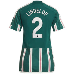 Victor Lindelof Manchester United Women's 2023/24 Away Replica Player Jersey Discount - Green 