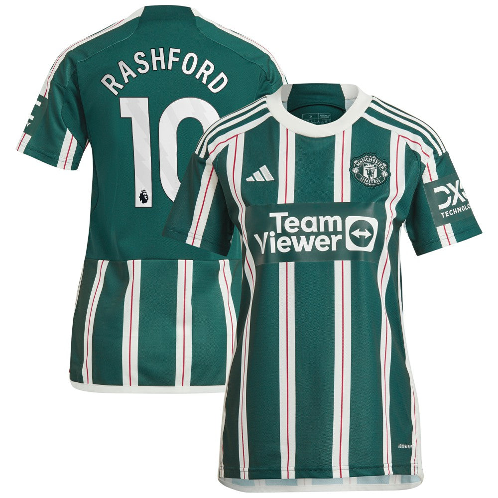 Marcus Rashford Manchester United Women's 2023/24 Away Replica Player Jersey Discount - Green 