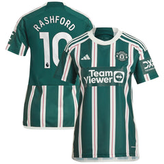 Marcus Rashford Manchester United Women's 2023/24 Away Replica Player Jersey Discount - Green 