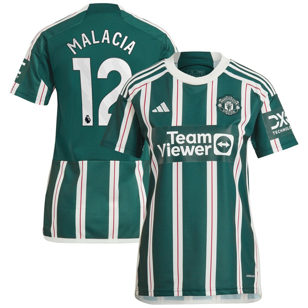 Tyrell Malacia Manchester United Women's 2023/24 Away Replica Player Jersey Discount - Green 