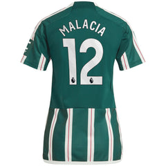Tyrell Malacia Manchester United Women's 2023/24 Away Replica Player Jersey Discount - Green 