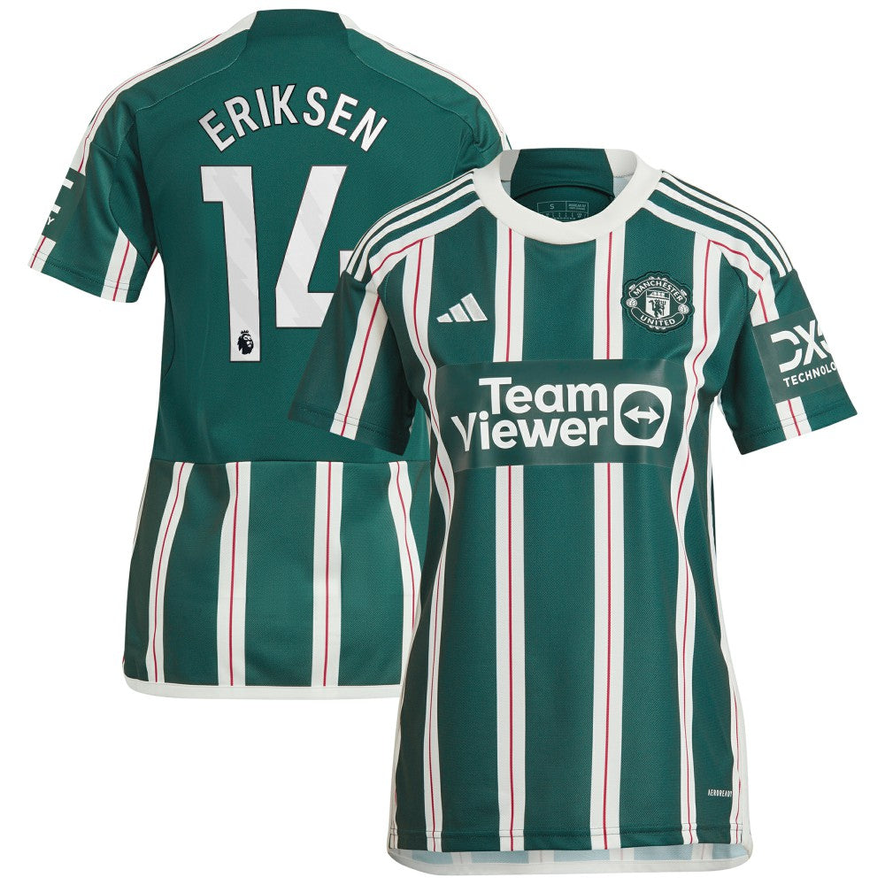 Christian Eriksen Manchester United Women's 2023/24 Away Replica Player Jersey Discount - Green 