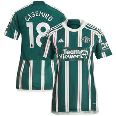 Casemiro Manchester United Women's 2023/24 Away Replica Player Jersey Discount - Green 