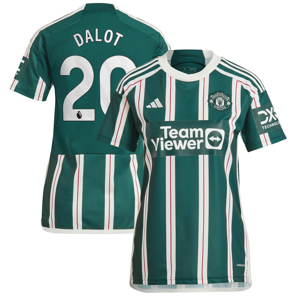 Diogo Dalot Manchester United Women's 2023/24 Away Replica Player Jersey Discount - Green 
