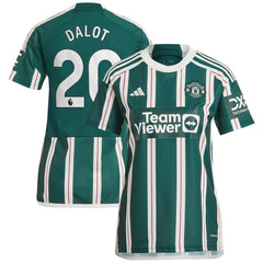 Diogo Dalot Manchester United Women's 2023/24 Away Replica Player Jersey Discount - Green 
