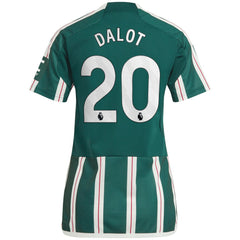 Diogo Dalot Manchester United Women's 2023/24 Away Replica Player Jersey Discount - Green 
