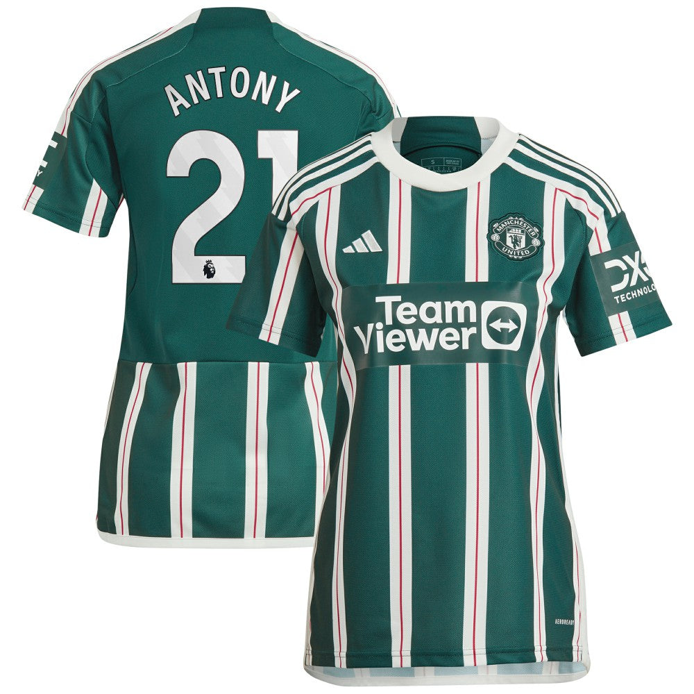 Antony Manchester United Women's 2023/24 Away Replica Player Jersey Discount - Green 