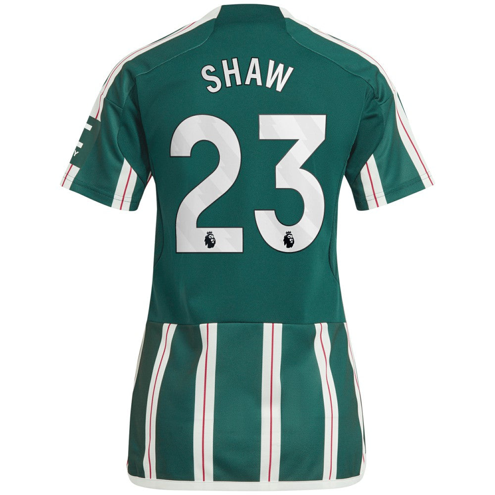 Luke Shaw Manchester United Women's 2023/24 Away Replica Player Jersey Discount - Green 
