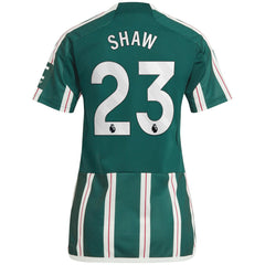 Luke Shaw Manchester United Women's 2023/24 Away Replica Player Jersey Discount - Green 