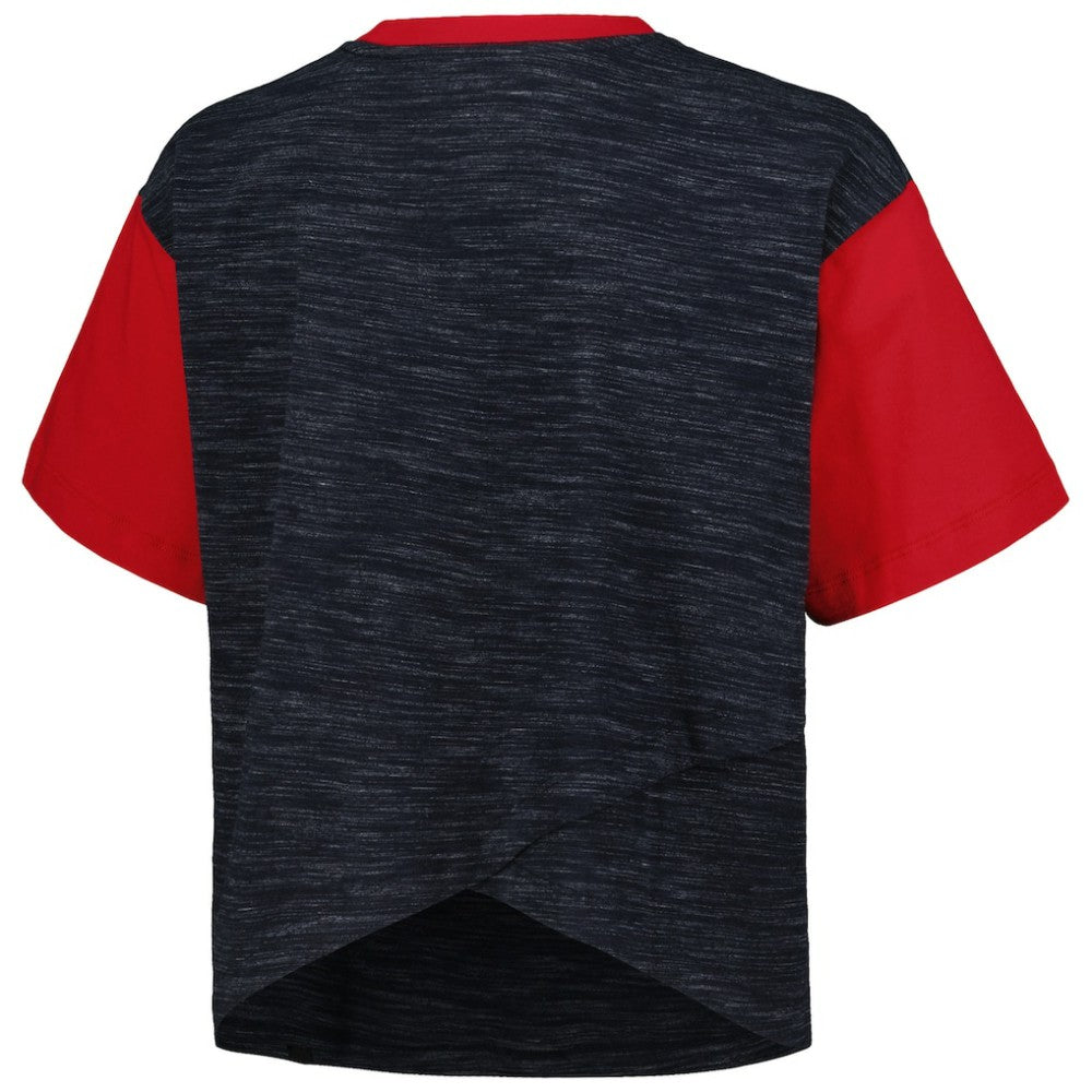 USWNT 5th & Ocean by New Era Women's Athletic Cross Back Cropped T-Shirt on sale - Navy 