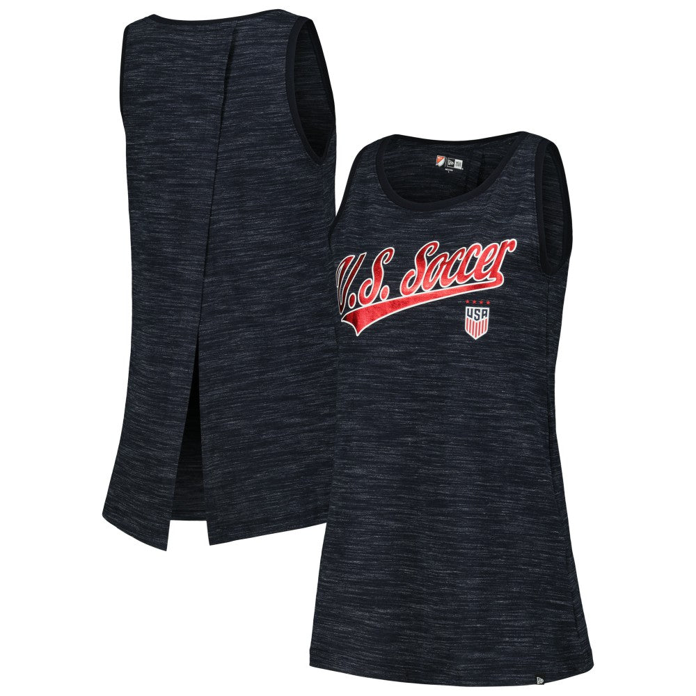USWNT 5th & Ocean by New Era Women's Athletic Cross Back Tank Top on sale - Navy 