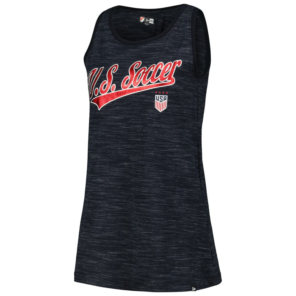 USWNT 5th & Ocean by New Era Women's Athletic Cross Back Tank Top on sale - Navy 