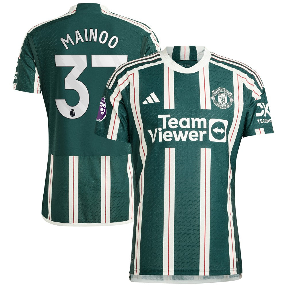 Kobbie Mainoo Manchester United 2023/24 Away Player Jersey Discount - Green 