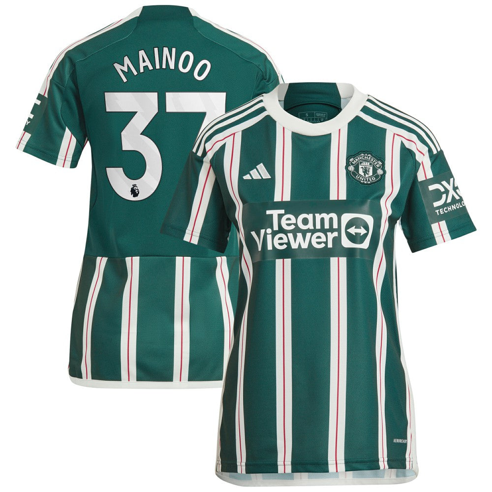 Kobbie Mainoo Manchester United Women's 2023/24 Away Replica Player Jersey Discount - Green 