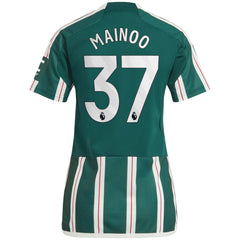 Kobbie Mainoo Manchester United Women's 2023/24 Away Replica Player Jersey Discount - Green 