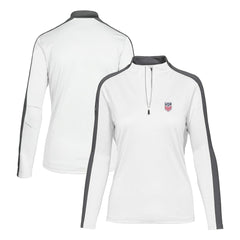 USMNT Levelwear Women's Quarter-Zip Pullover Top for sale - White 