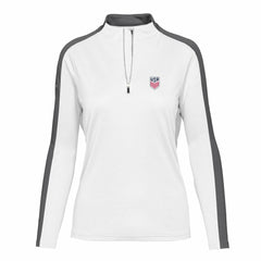 USMNT Levelwear Women's Quarter-Zip Pullover Top for sale - White 