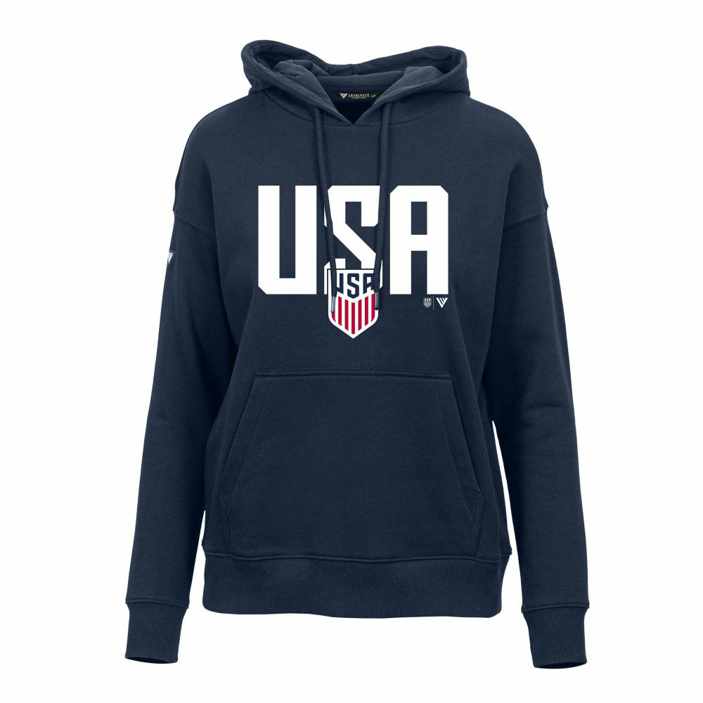 USMNT Levelwear Women's Podium Mascot Pullover Hoodie for sale - Navy 