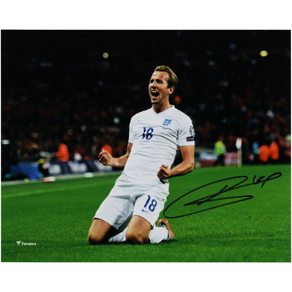 Harry Kane England National Team Autographed 8" x 10" Goal Celebration Photograph 