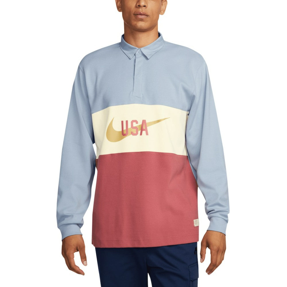 USMNT Rugby Long Sleeve Top for sale - Light Blue 