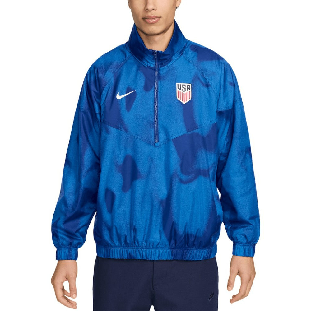USMNT Windrunner Anorak Half-Zip Jacket on sale - Royal 