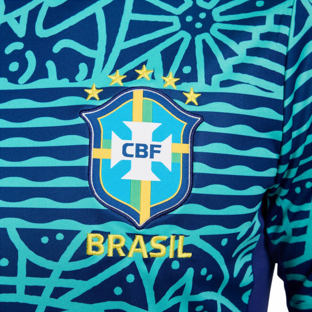 Brazil National Team 2024 Academy Pro Pre-Match Top for sale - Blue 