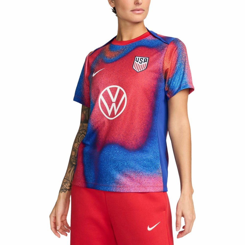 USMNT Women's 2024 Academy Pro Pre-Match Top for sale - Red 