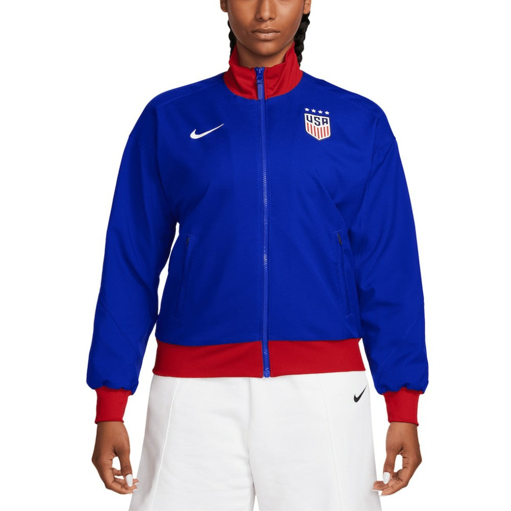 USWNT Women's 2024 Strike Anthem Full-Zip Jacket on sale - Royal 