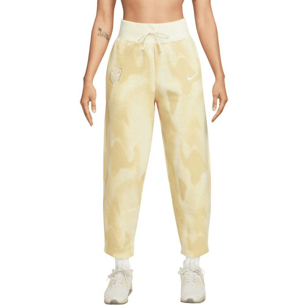 USMNT Women's Phoenix Fleece High-Waisted Curve Pants for sale - Cream 