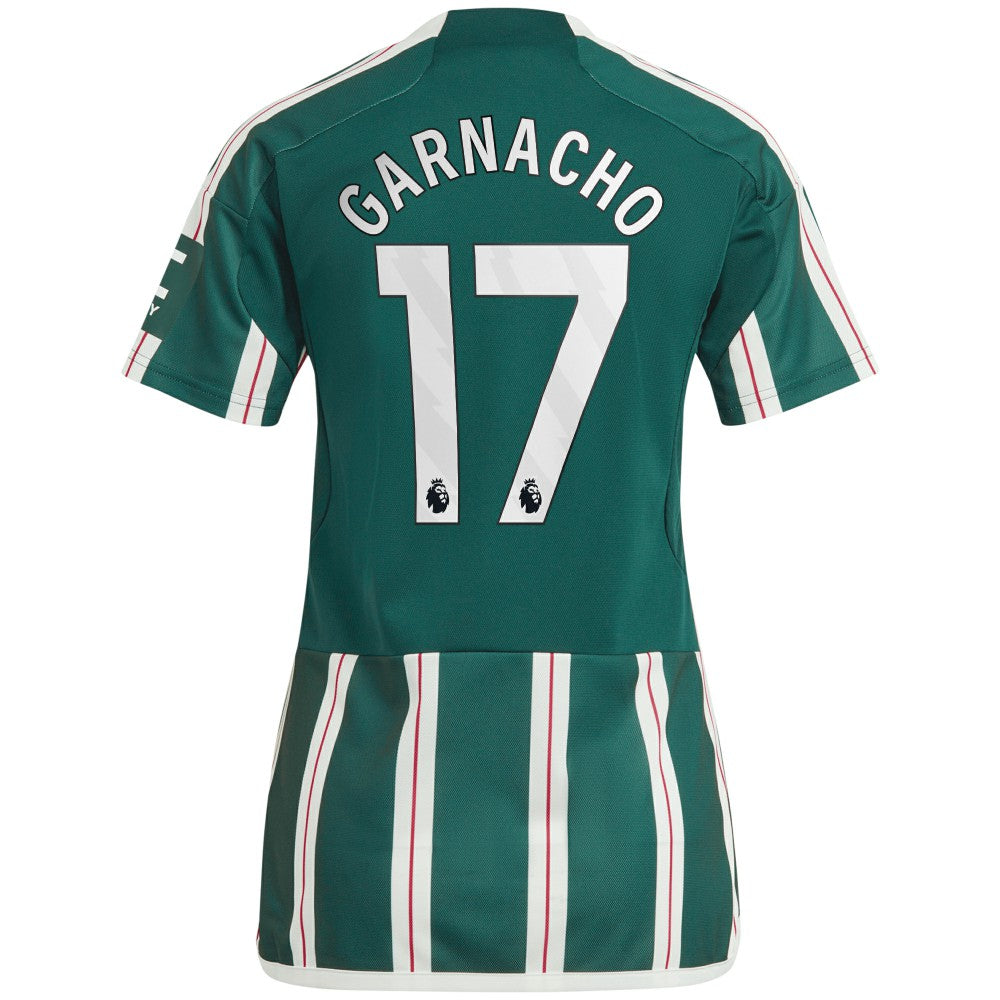 Alejandro Garnacho Manchester United Women's 2023/24 Away Replica Player Jersey – Green 