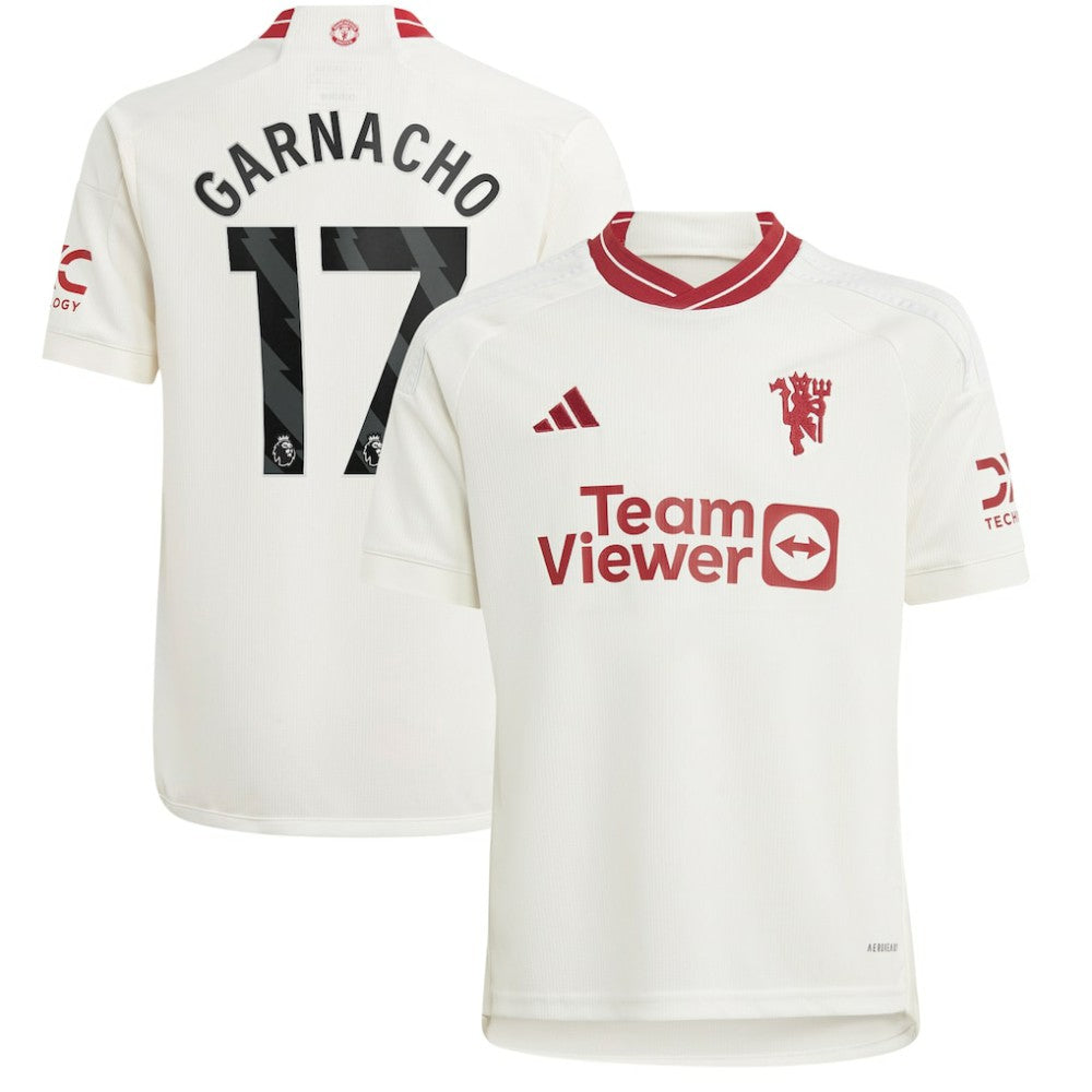 Alejandro Garnacho Manchester United Youth 2023/24 Third Replica Player Jersey – White 