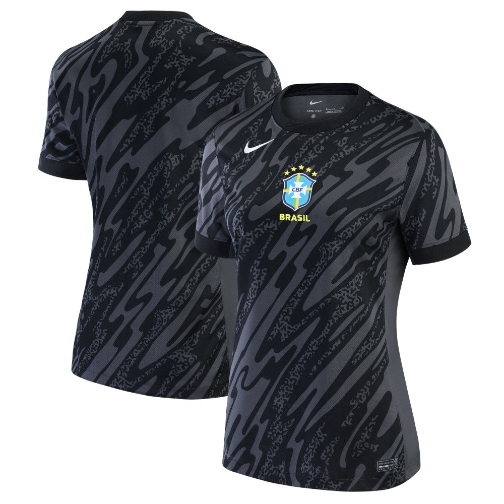 Brazil National Team Women's 2024 Goalkeeper Replica Stadium Jersey for sale - Anthracite 