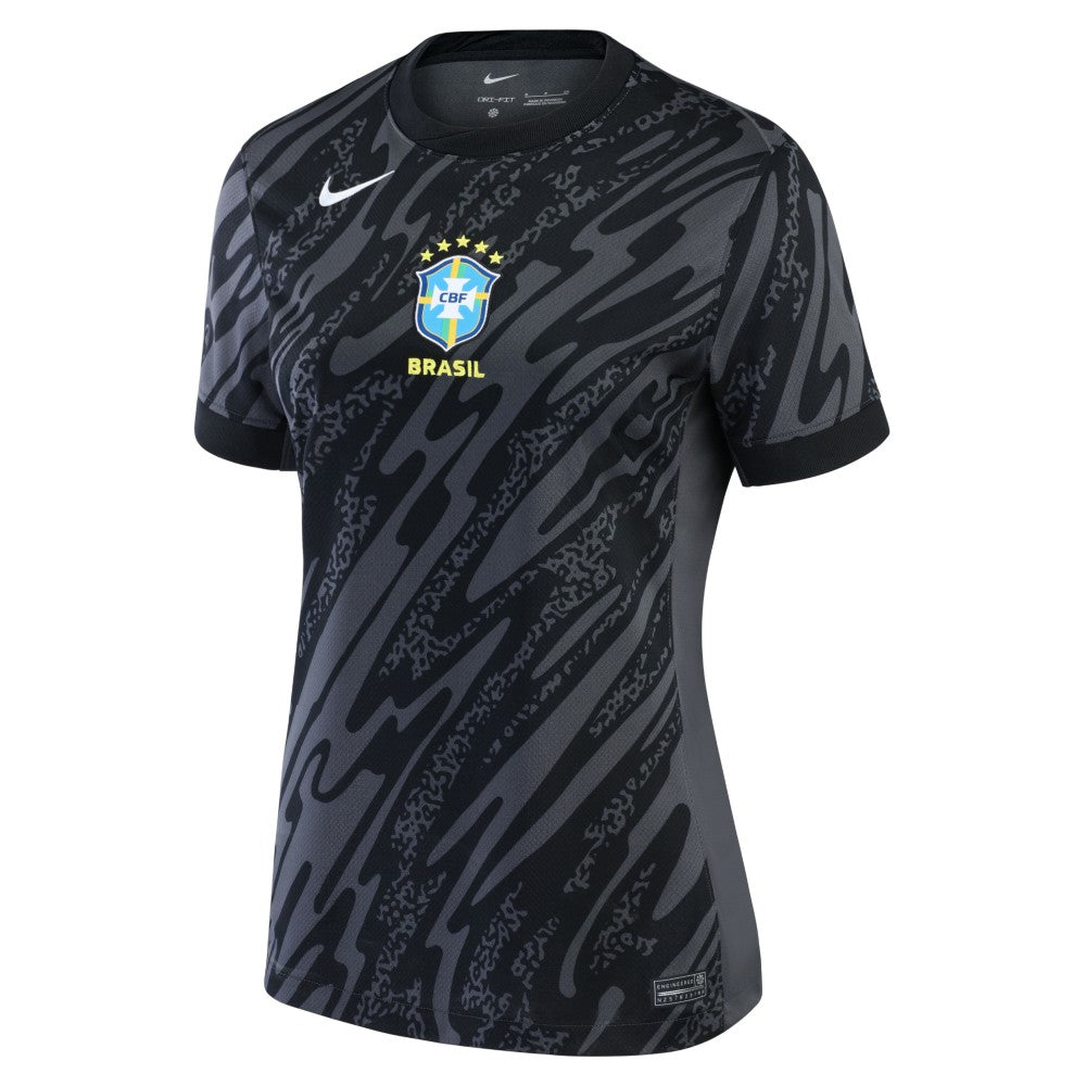 Brazil National Team Women's 2024 Goalkeeper Replica Stadium Jersey for sale - Anthracite 