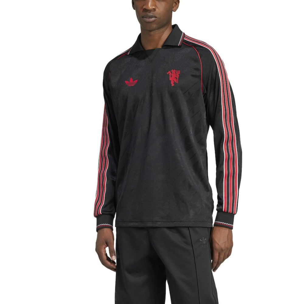 Manchester United Originals Lifestyler Long Sleeve Jersey Discount - Black 
