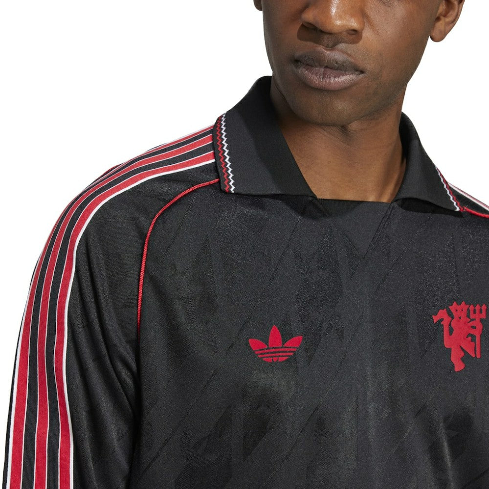Manchester United Originals Lifestyler Long Sleeve Jersey Discount - Black 