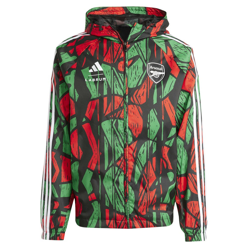 Arsenal x Labrum London 2024/25 Seasonal Full-Zip Hoodie Windbreaker on sale - Black 
