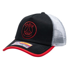 Paris Saint-Germain Unisex Strike One8th Trucker Adjustable Hat  on sale - Black 