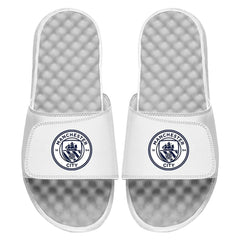 Manchester City ISlide Primary Logo Slide Sandals Discount - White 
