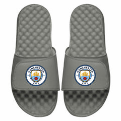 Manchester City ISlide Primary Logo Slide Sandals Discount - Gray 