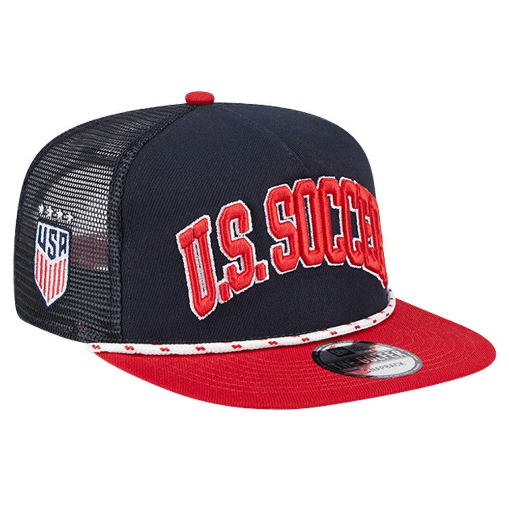 USWNT New Era Throwback Golfer Snapback Hat on sale - Navy 