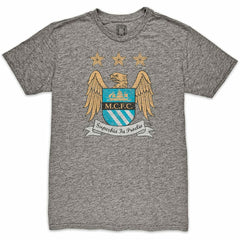 Manchester City 1863FC Retro Crest T-Shirt Discount - Heather Gray 