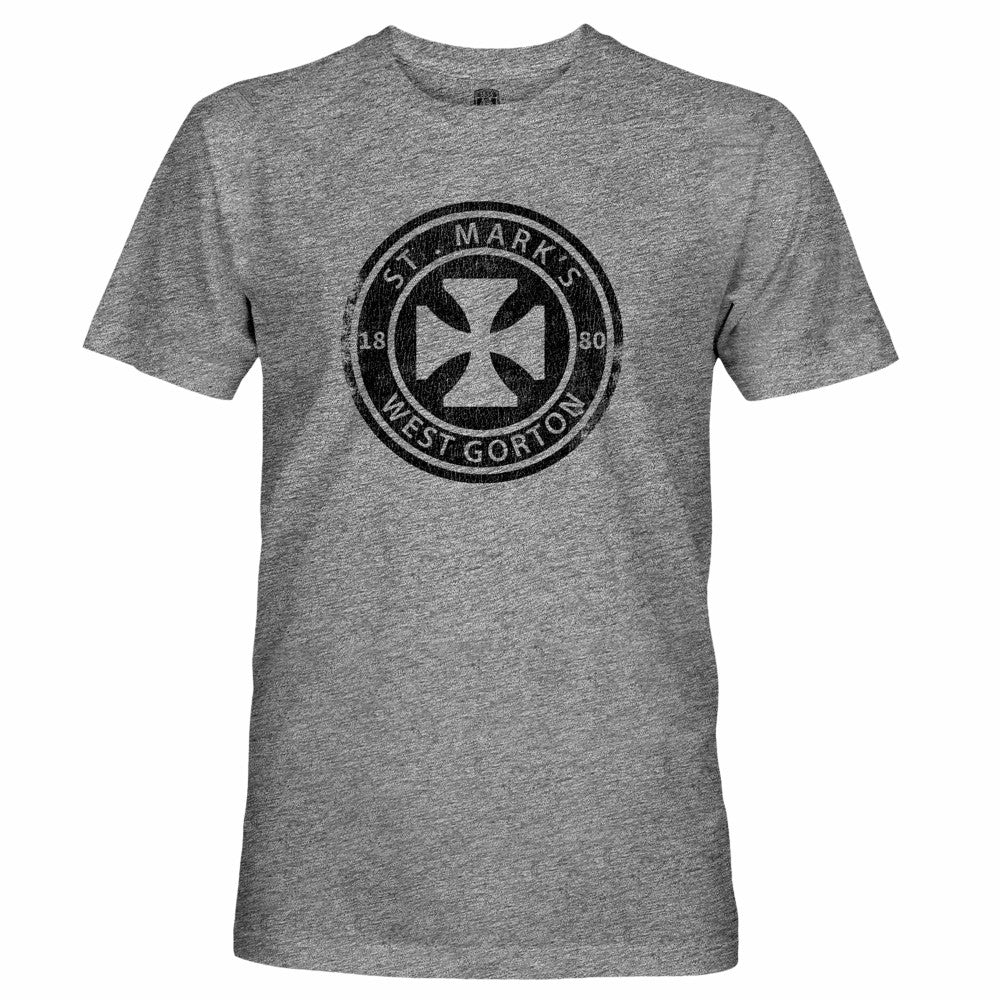 Manchester City 1863FC Retro St. Marks T-Shirt Discount - Heather Gray 
