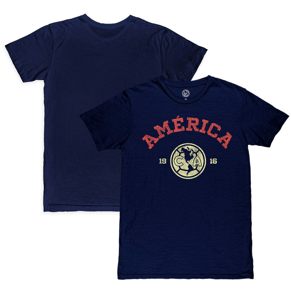 Club America 1863FC Established Slub T-Shirt Discount - Navy 