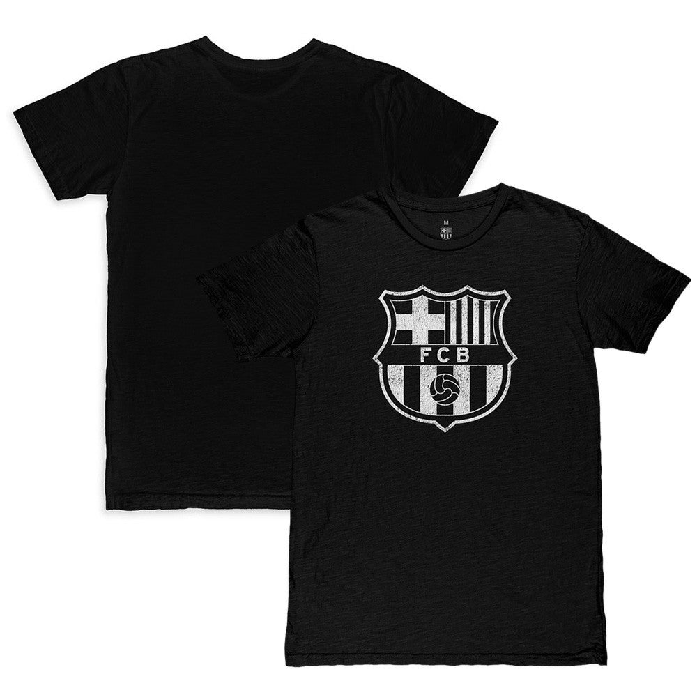 Barcelona 1863FC Mono Crest Slub T-Shirt for sale - Black 