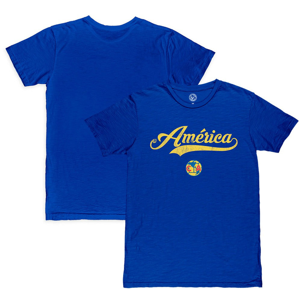 Club America 1863FC Script Slub T-Shirt Discount - Royal 